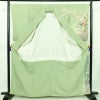 訪問着 縮緬 正絹 花柄 袷仕立て 身丈163cm 裄丈66cm リサイクル着物 着物 入学式 卒業式 七五三 お宮参り フォーマル 緑・うぐいす色_画像3