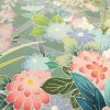 訪問着 縮緬 正絹 花柄 袷仕立て 身丈163cm 裄丈66cm リサイクル着物 着物 入学式 卒業式 七五三 お宮参り フォーマル 緑・うぐいす色_画像8