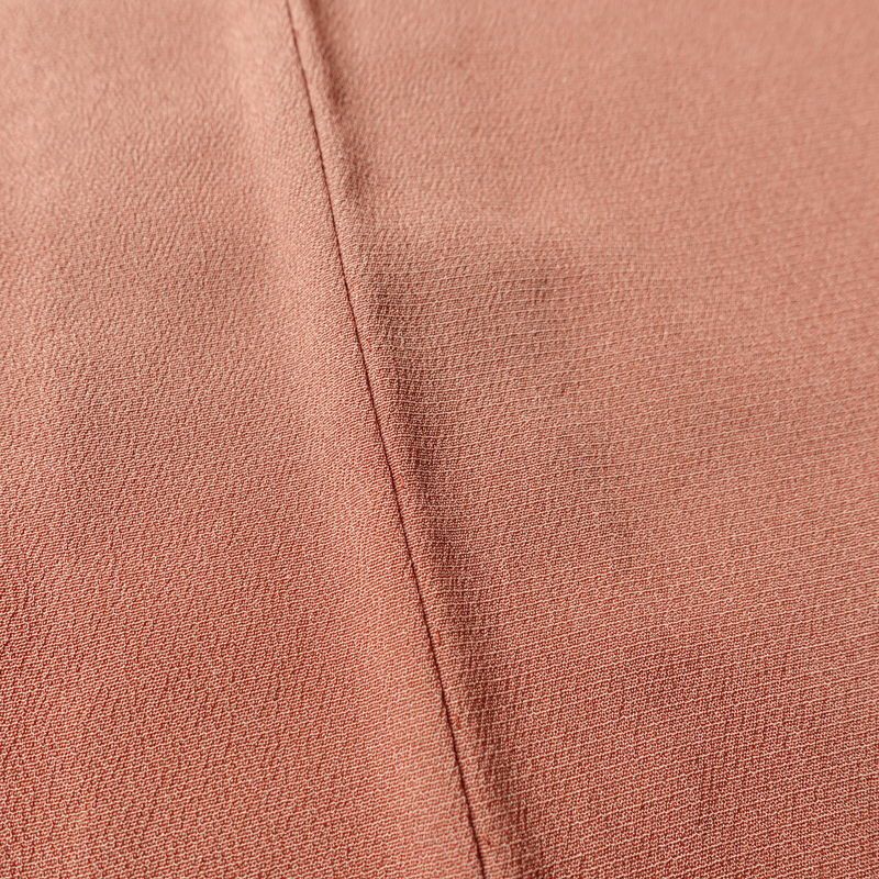 単衣 色無地 良品 正絹 無地 単衣仕立て 身丈165.5cm 裄丈67cm リサイクル着物 着物 お茶会 シンプル ピンク_画像9