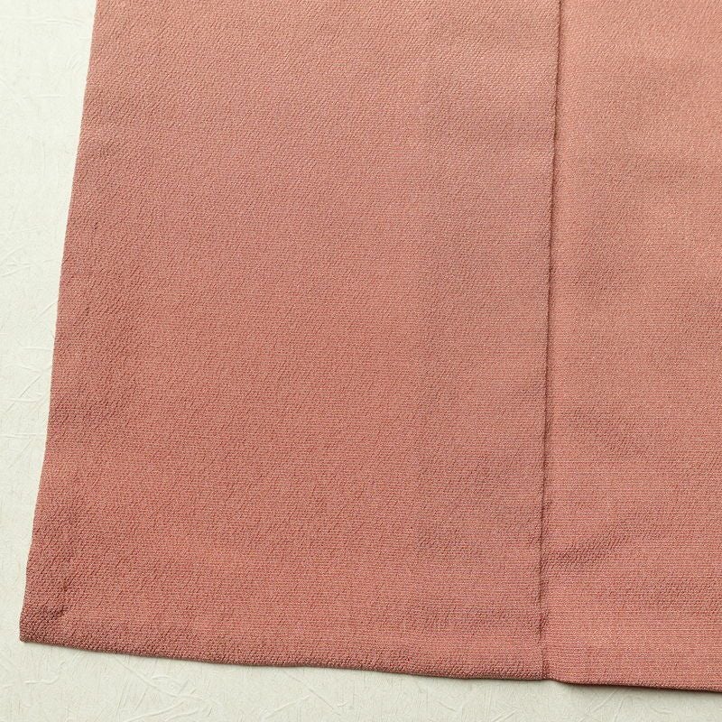 単衣 色無地 良品 正絹 無地 単衣仕立て 身丈165.5cm 裄丈67cm リサイクル着物 着物 お茶会 シンプル ピンク_画像11