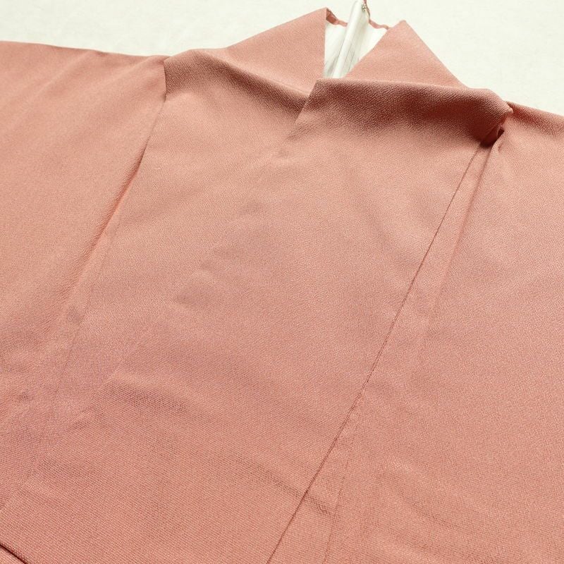 単衣 色無地 良品 正絹 無地 単衣仕立て 身丈165.5cm 裄丈67cm リサイクル着物 着物 お茶会 シンプル ピンク_画像15