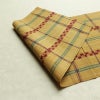 名古屋帯 全通柄 良品 正絹 チェック・格子柄 松葉仕立て なごや帯 リサイクル帯 帯 カジュアル 黄・黄土色_画像9