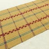 名古屋帯 全通柄 良品 正絹 チェック・格子柄 松葉仕立て なごや帯 リサイクル帯 帯 カジュアル 黄・黄土色_画像11