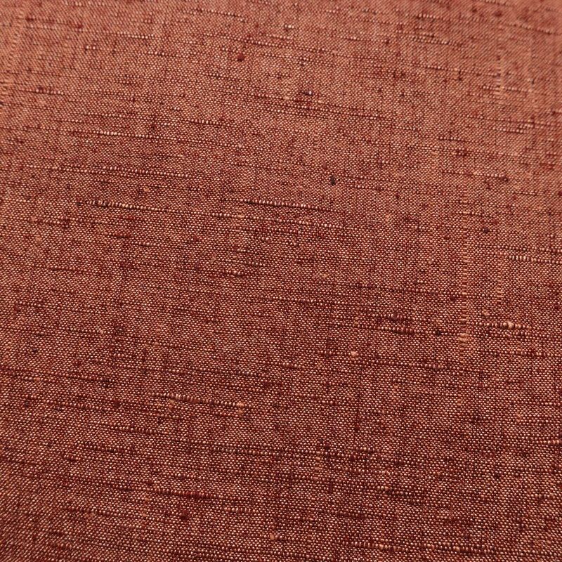 名古屋帯 全通柄 良品 正絹 無地 名古屋仕立て なごや帯 リサイクル帯 帯 紬地 赤・朱_画像3