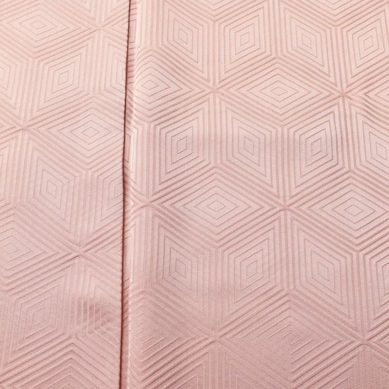 色無地 正絹 幾何学柄・抽象柄 袷仕立て 身丈162cm 裄丈64.5cm リサイクル着物 着物 お茶会 フォーマル ピンク_画像6