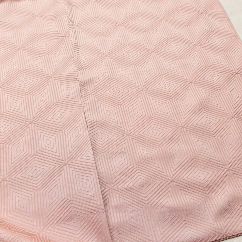 色無地 正絹 幾何学柄・抽象柄 袷仕立て 身丈162cm 裄丈64.5cm リサイクル着物 着物 お茶会 フォーマル ピンク_画像11