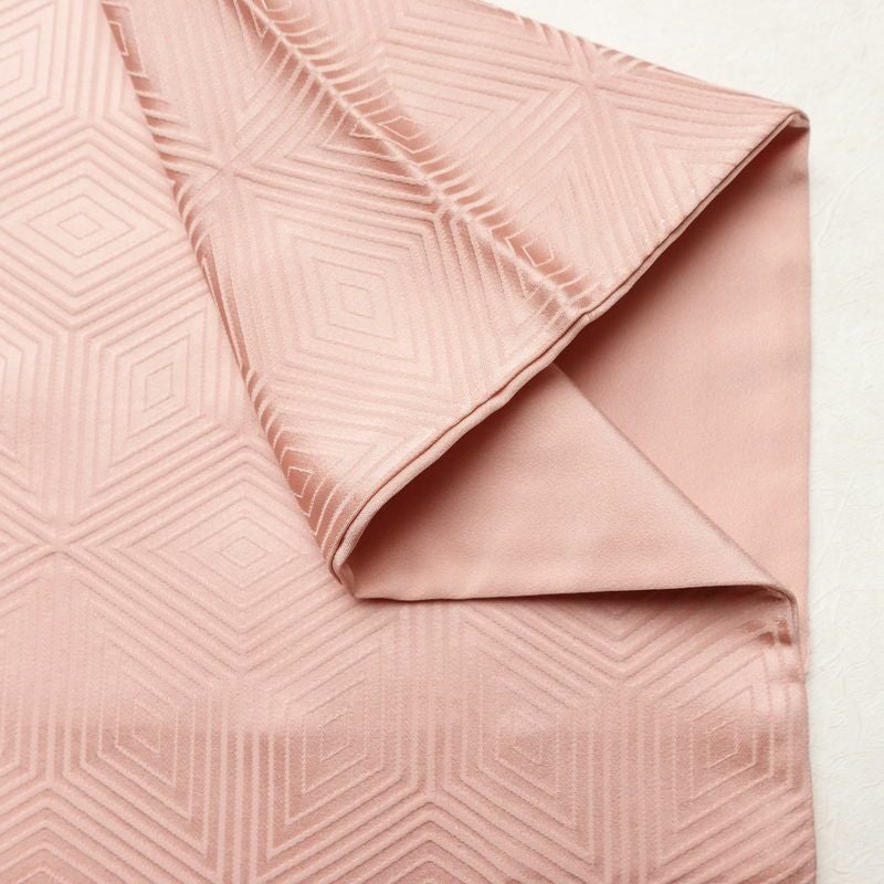 色無地 正絹 幾何学柄・抽象柄 袷仕立て 身丈162cm 裄丈64.5cm リサイクル着物 着物 お茶会 フォーマル ピンク_画像12