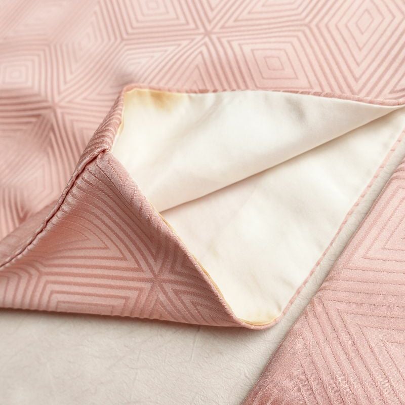 色無地 正絹 幾何学柄・抽象柄 袷仕立て 身丈162cm 裄丈64.5cm リサイクル着物 着物 お茶会 フォーマル ピンク_画像16