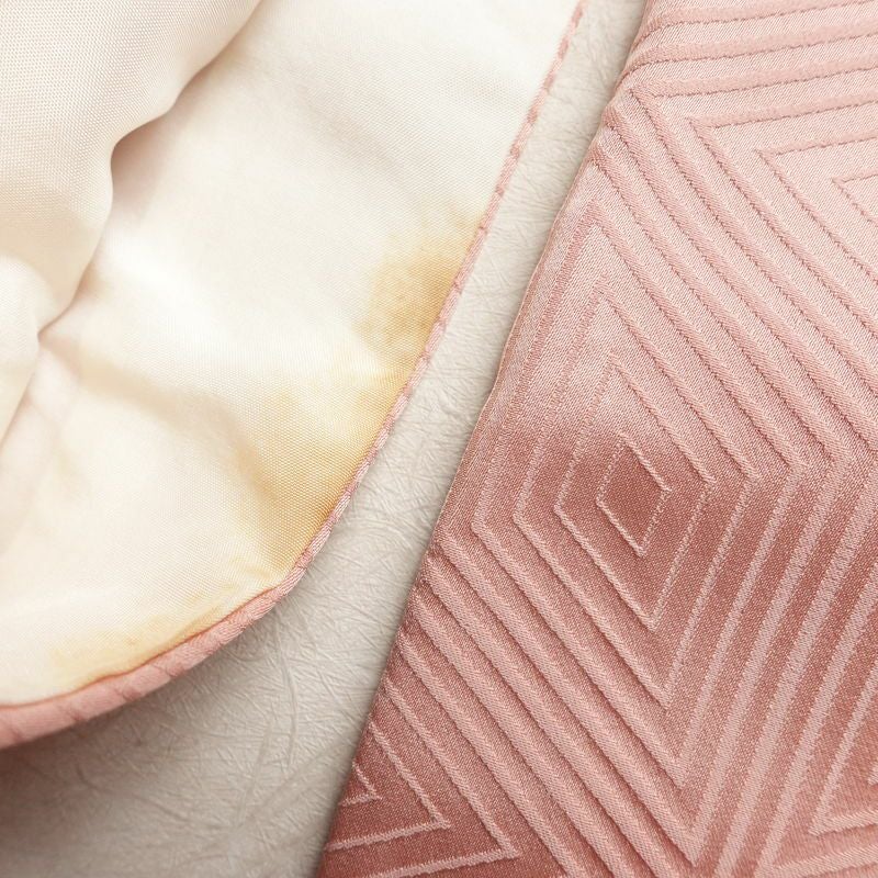 色無地 正絹 幾何学柄・抽象柄 袷仕立て 身丈162cm 裄丈64.5cm リサイクル着物 着物 お茶会 フォーマル ピンク_画像17