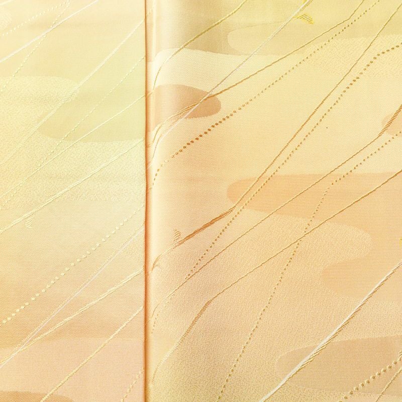 小紋 しつけ糸付き 正絹 古典柄 袷仕立て 身丈160.5cm 裄丈64cm リサイクル着物 着物 シンプル 橙_画像6