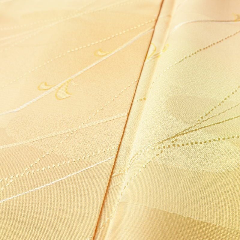 小紋 しつけ糸付き 正絹 古典柄 袷仕立て 身丈160.5cm 裄丈64cm リサイクル着物 着物 シンプル 橙_画像9