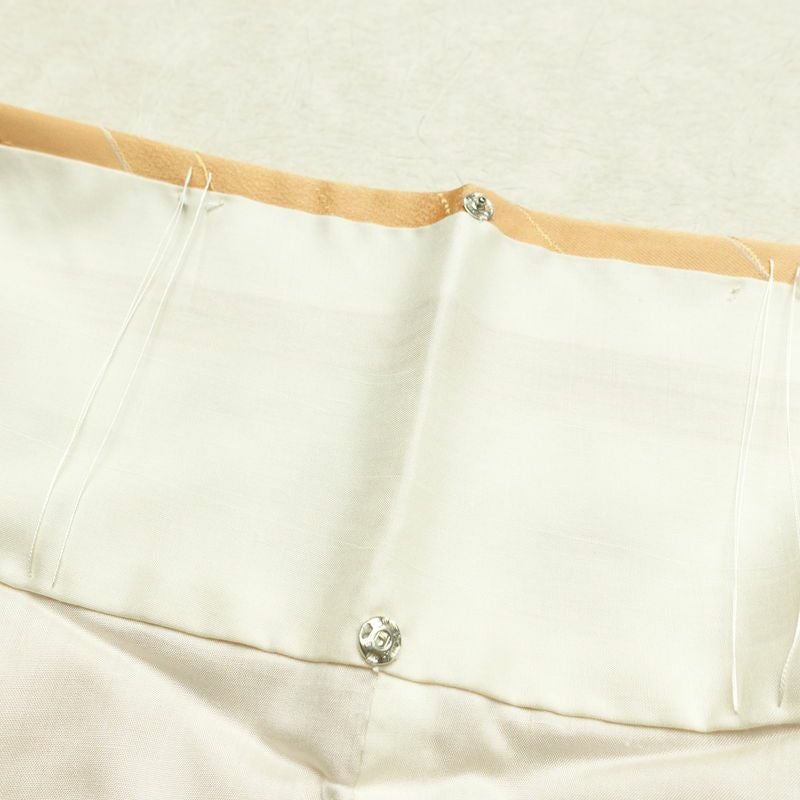 小紋 しつけ糸付き 正絹 古典柄 袷仕立て 身丈160.5cm 裄丈64cm リサイクル着物 着物 シンプル 橙_画像20