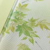 盛夏 絽 小紋 夏用 バチ衿仕立て 正絹 木の葉・植物柄 単衣仕立て 身丈155.5cm 裄丈63cm リサイクル着物 着物 紅葉 緑・うぐいす色_画像7