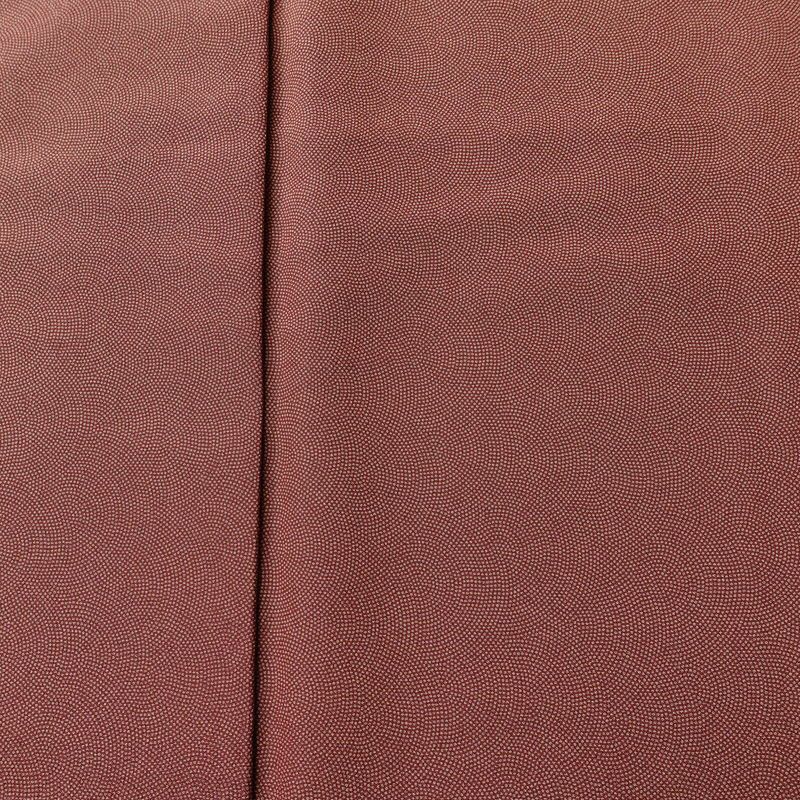 小紋 ポリエステル 鮫小紋 流水・波柄 袷仕立て 身丈160cm 裄丈66cm リサイクル着物 着物 小豆・エンジ_画像6