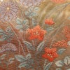 名古屋帯 太鼓柄 良品 正絹 花柄 名古屋仕立て なごや帯 リサイクル帯 帯 引箔 萩 菊 茶_画像4