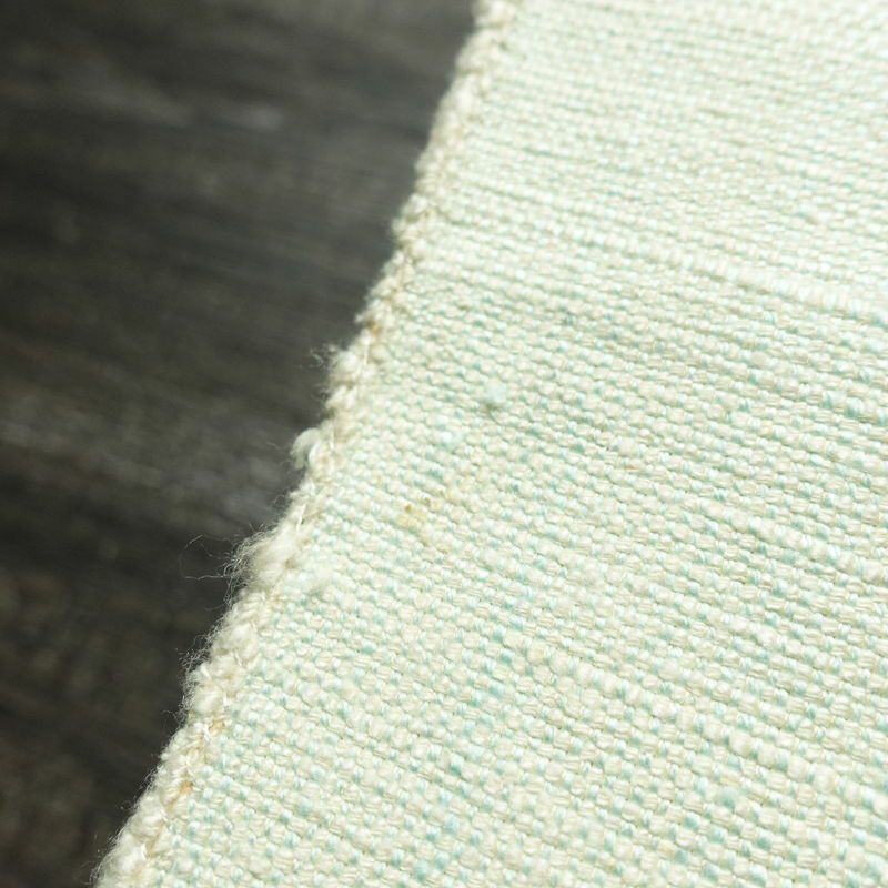 名古屋帯 六通柄 正絹 花柄 松葉仕立て なごや帯 リサイクル帯 帯 紬地 青・紺_画像7