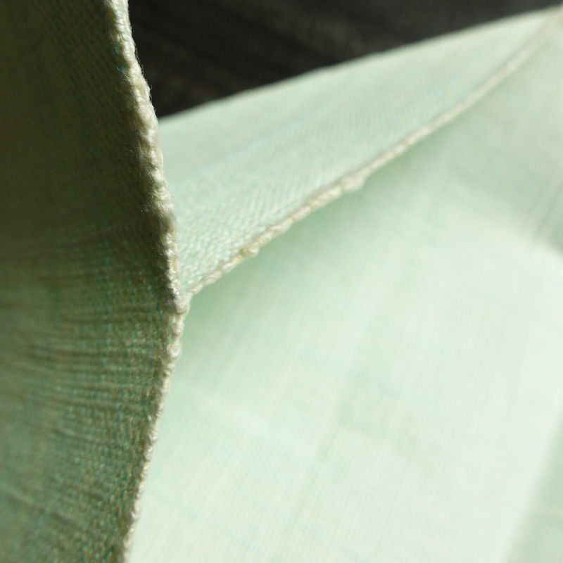 名古屋帯 六通柄 正絹 花柄 松葉仕立て なごや帯 リサイクル帯 帯 紬地 青・紺_画像19