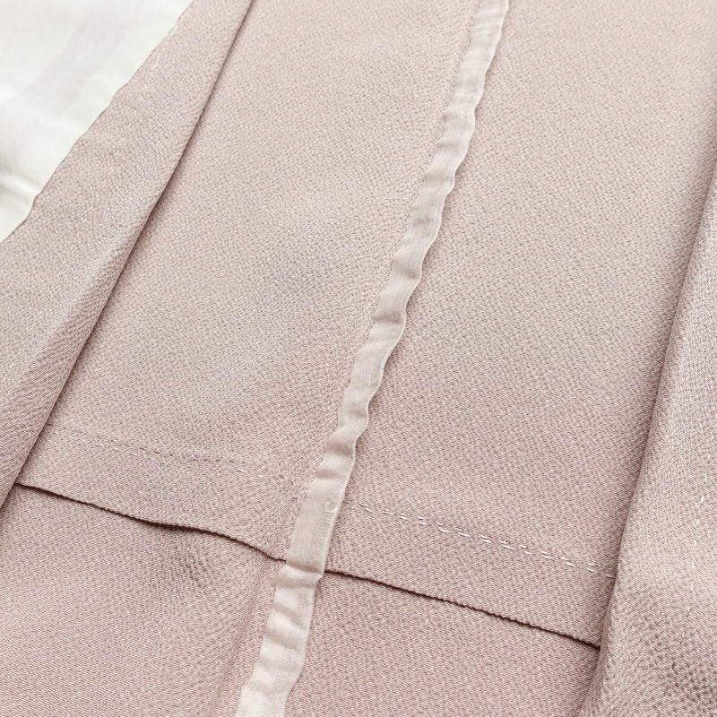 単衣 小紋 縮緬 正絹 花柄 単衣仕立て 飛び柄 身丈153cm 裄丈62.5cm 上品 くすみピンク ピンク_画像16