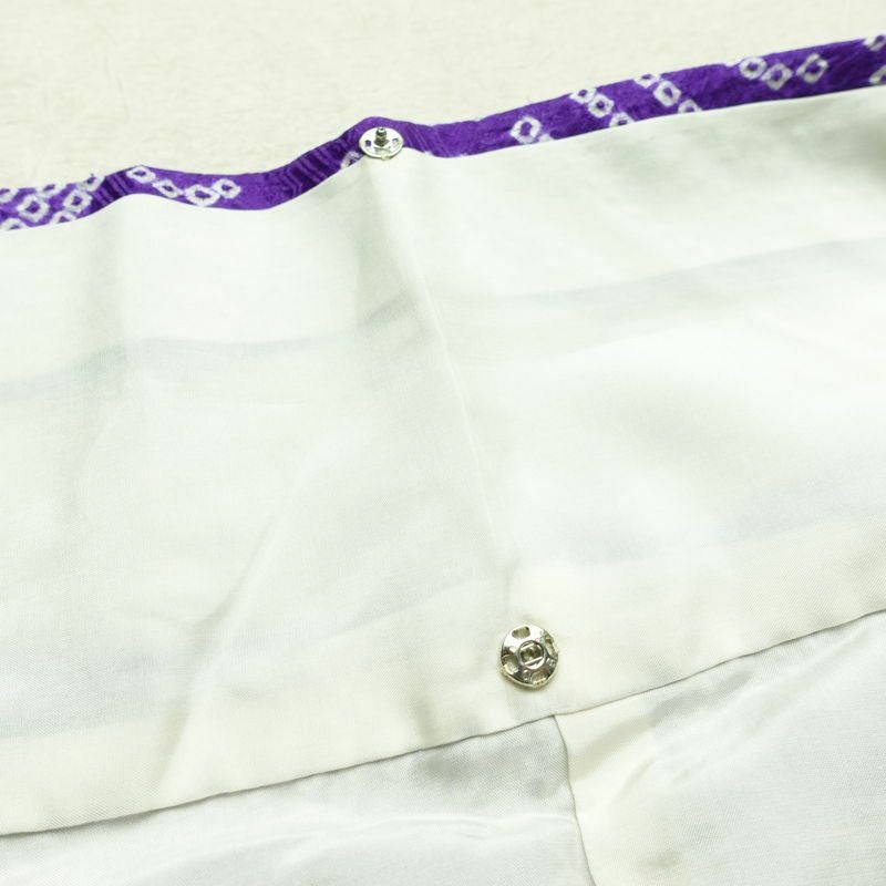 振袖 絞り 総絞り 正絹 花柄 袷仕立て 身丈159.5cm 裄丈65cm リサイクル着物 着物 成人式 二十歳 二十歳の集い フォーマル 紫・藤色_画像21