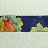 名古屋帯 六通柄 良品 ふくれ織 正絹 花柄 名古屋仕立て なごや帯 リサイクル帯 帯 青・紺_画像14