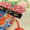名古屋帯 太鼓柄 良品 つづれ織 正絹 古典柄 松葉仕立て なごや帯 リサイクル帯 帯 金通し クリーム_画像3