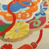 名古屋帯 太鼓柄 良品 つづれ織 正絹 古典柄 松葉仕立て なごや帯 リサイクル帯 帯 金通し クリーム_画像5