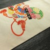 名古屋帯 太鼓柄 良品 つづれ織 正絹 古典柄 松葉仕立て なごや帯 リサイクル帯 帯 金通し クリーム_画像11