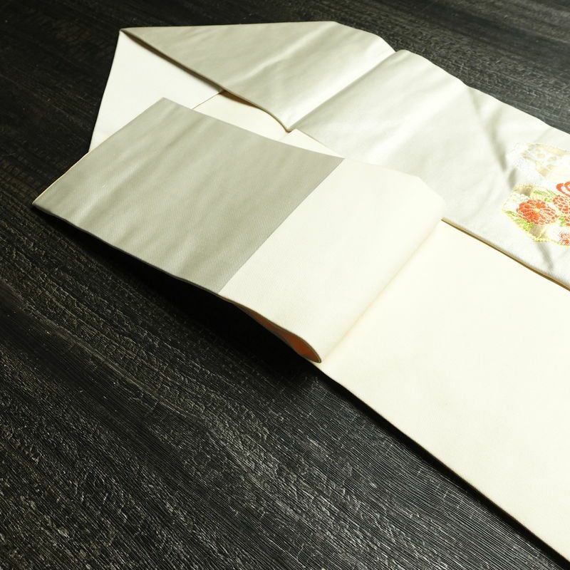 名古屋帯 太鼓柄 良品 正絹 古典柄 名古屋仕立て なごや帯 リサイクル帯 帯 金・銀_画像21