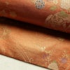 名古屋帯 六通柄 良品 正絹 花柄 名古屋仕立て なごや帯 ポケット付き リサイクル帯 帯 箔 橙_画像7