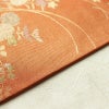 名古屋帯 六通柄 良品 正絹 花柄 名古屋仕立て なごや帯 ポケット付き リサイクル帯 帯 箔 橙_画像12