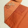 名古屋帯 六通柄 良品 正絹 花柄 名古屋仕立て なごや帯 ポケット付き リサイクル帯 帯 箔 橙_画像19