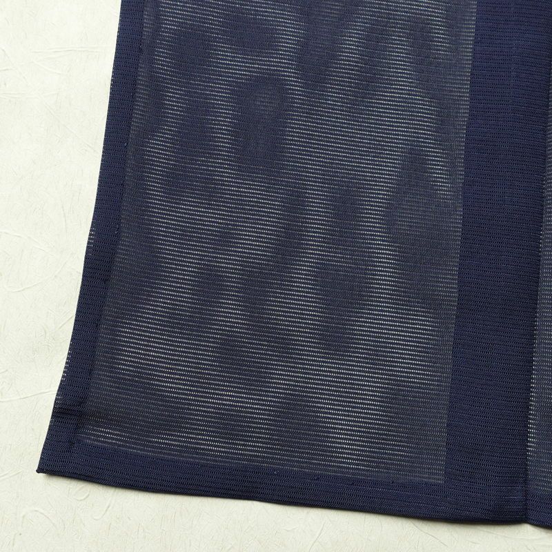 盛夏 色無地 良品 絽 しつけ糸付き ポリエステル 無地 単衣仕立て 身丈163.5cm 裄丈64cm リサイクル着物 着物 薄物 お茶会 シンプル 青・紺_画像12