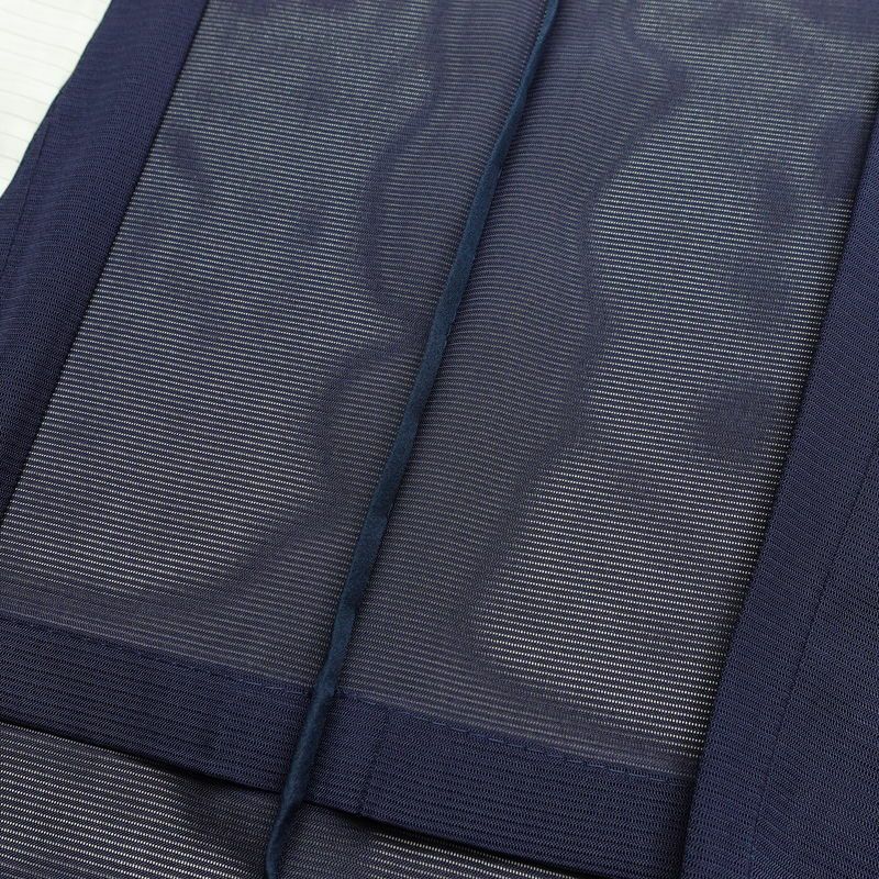 盛夏 色無地 良品 絽 しつけ糸付き ポリエステル 無地 単衣仕立て 身丈163.5cm 裄丈64cm リサイクル着物 着物 薄物 お茶会 シンプル 青・紺_画像17