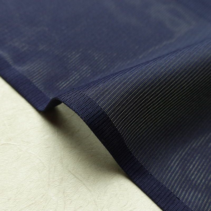 盛夏 色無地 良品 絽 しつけ糸付き ポリエステル 無地 単衣仕立て 身丈163.5cm 裄丈64cm リサイクル着物 着物 薄物 お茶会 シンプル 青・紺_画像20