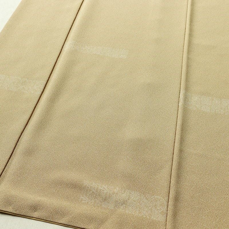 小紋 縮緬 飛び柄 混紡 幾何学柄・抽象柄 袷仕立て 身丈165cm 裄丈63cm リサイクル着物 着物 ベージュ_画像4