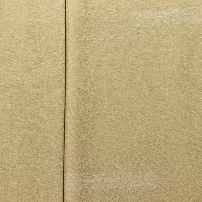 小紋 縮緬 飛び柄 混紡 幾何学柄・抽象柄 袷仕立て 身丈165cm 裄丈63cm リサイクル着物 着物 ベージュ_画像6