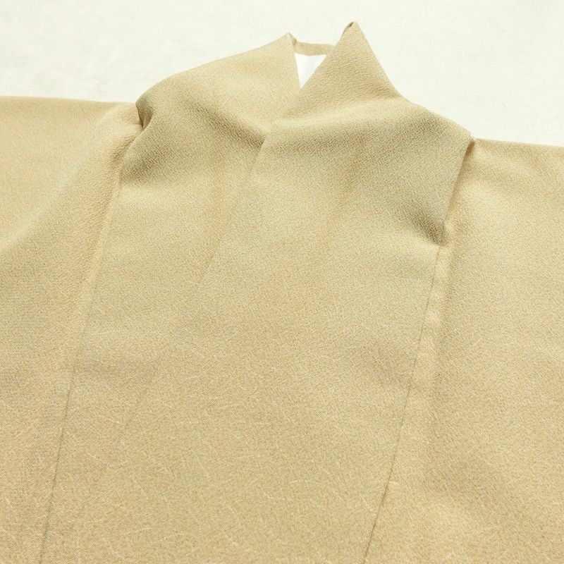 小紋 縮緬 飛び柄 混紡 幾何学柄・抽象柄 袷仕立て 身丈165cm 裄丈63cm リサイクル着物 着物 ベージュ_画像18