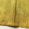 単衣 紬 正絹 麻の葉柄 単衣仕立て 身丈154cm 裄丈63cm リサイクル着物 着物 モダン 紬地 黄・黄土色_画像11