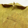 単衣 紬 正絹 麻の葉柄 単衣仕立て 身丈154cm 裄丈63cm リサイクル着物 着物 モダン 紬地 黄・黄土色_画像16