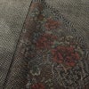 紬 正絹 花柄 袷仕立て 身丈159cm 裄丈64cm リサイクル着物 着物 扇面 茶_画像7