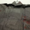 紬 正絹 花柄 袷仕立て 身丈159cm 裄丈64cm リサイクル着物 着物 扇面 茶_画像17