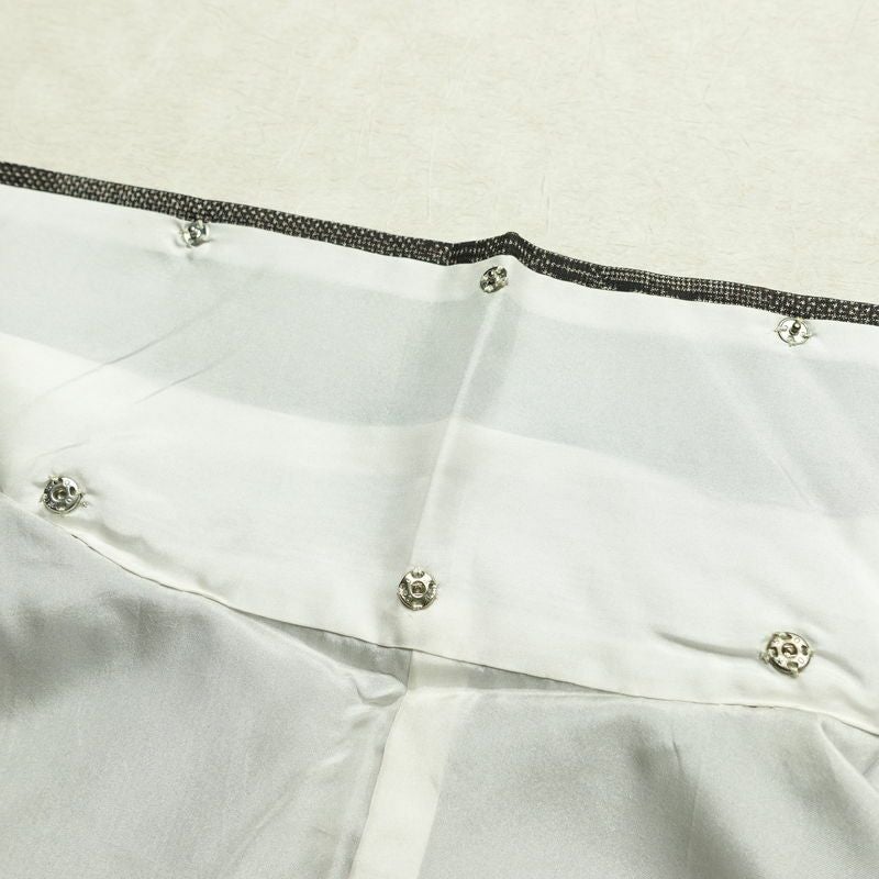 紬 正絹 花柄 袷仕立て 身丈159cm 裄丈64cm リサイクル着物 着物 扇面 茶_画像19