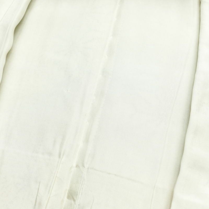 紬 正絹 麻の葉柄 袷仕立て 身丈144.5cm 裄丈61.5cm リサイクル着物 着物 モダン クリーム_画像16