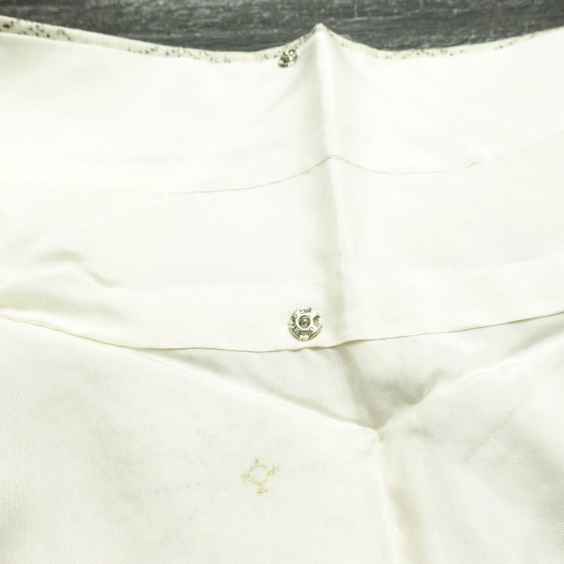 紬 正絹 麻の葉柄 袷仕立て 身丈144.5cm 裄丈61.5cm リサイクル着物 着物 モダン クリーム_画像17