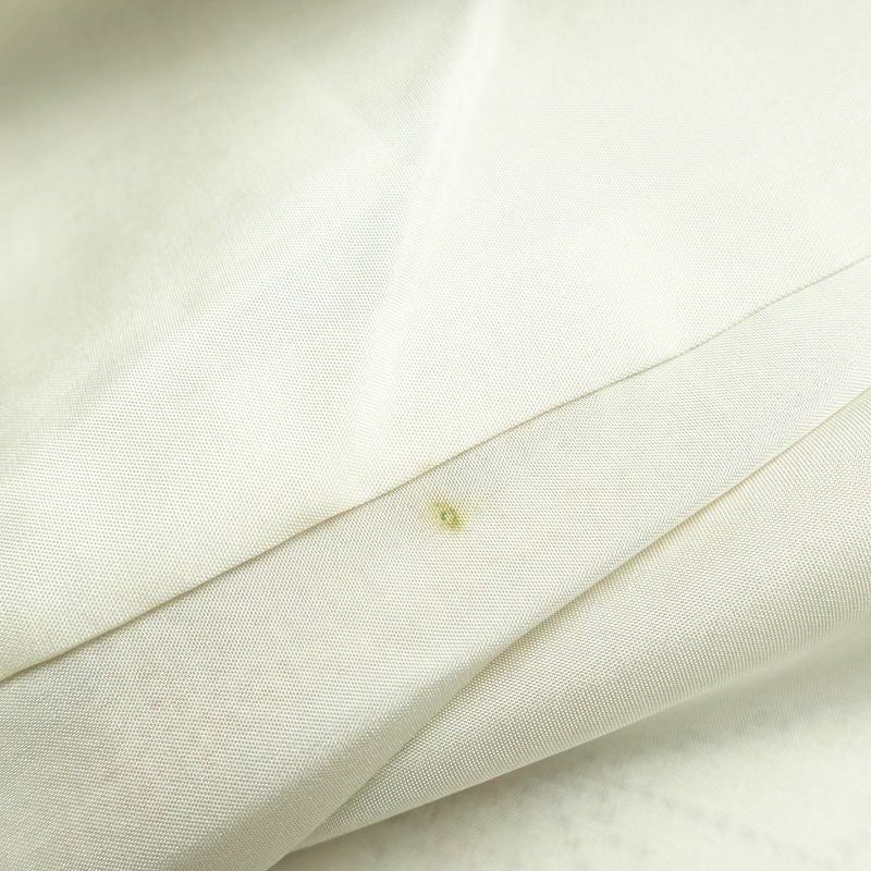 紬 正絹 麻の葉柄 袷仕立て 身丈144.5cm 裄丈61.5cm リサイクル着物 着物 モダン クリーム_画像19