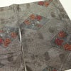 大島紬 美品 証紙なし しつけ糸付き 正絹 花柄 袷仕立て 身丈167cm 裄丈67cm リサイクル着物 着物 茶_画像13