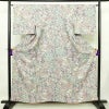 小紋 良品 総柄 正絹 花柄 袷仕立て 身丈158cm 裄丈65cm リサイクル着物 着物 金彩 紫・藤色_画像1