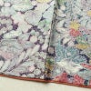 小紋 良品 総柄 正絹 花柄 袷仕立て 身丈158cm 裄丈65cm リサイクル着物 着物 金彩 紫・藤色_画像11