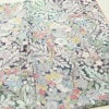 小紋 良品 総柄 正絹 花柄 袷仕立て 身丈158cm 裄丈65cm リサイクル着物 着物 金彩 紫・藤色_画像14