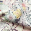 小紋 良品 総柄 正絹 花柄 袷仕立て 身丈158cm 裄丈65cm リサイクル着物 着物 金彩 紫・藤色_画像21
